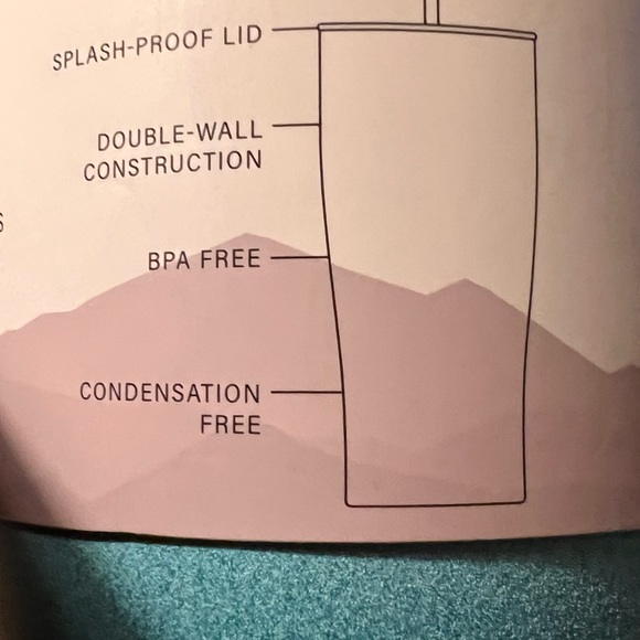 Hydrangeas wave 30 oz new wit tag 2 ways to drink from cup or straw - Picture 10 of 10